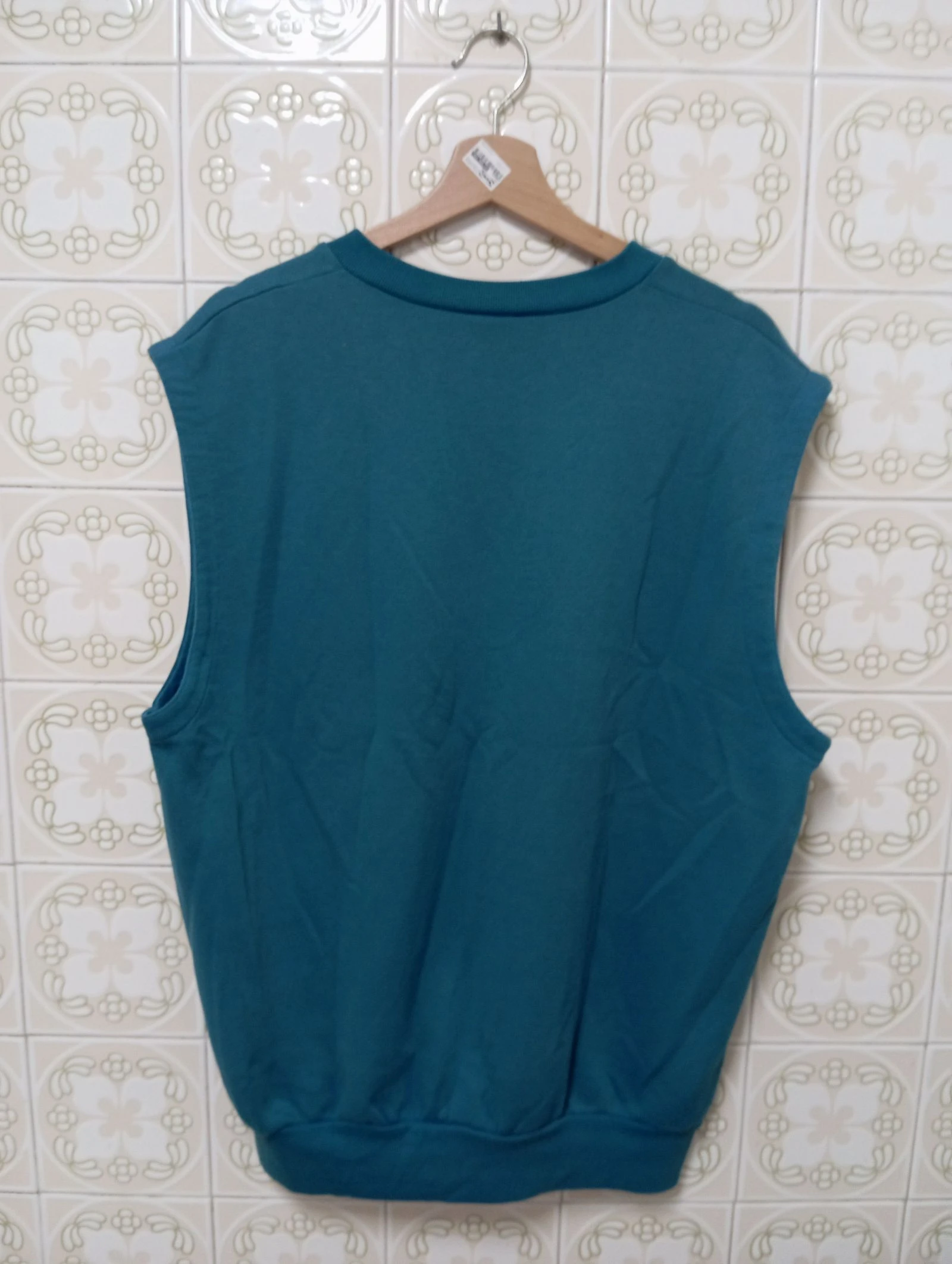 Chaleco de punto Adidas vintage azul verdoso / teal talla L – photo 2